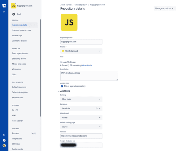 Bitbucket setup